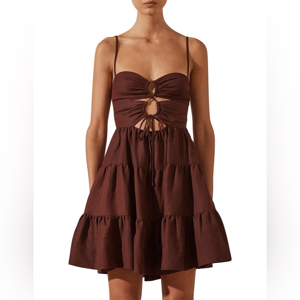 SHONA JOY
RUBI LACE UP BACKLESS MINI DRESS